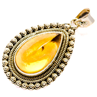 Citrine Sugarloaf Pendants handcrafted by Ana Silver Co - PD28270 - Photo 2