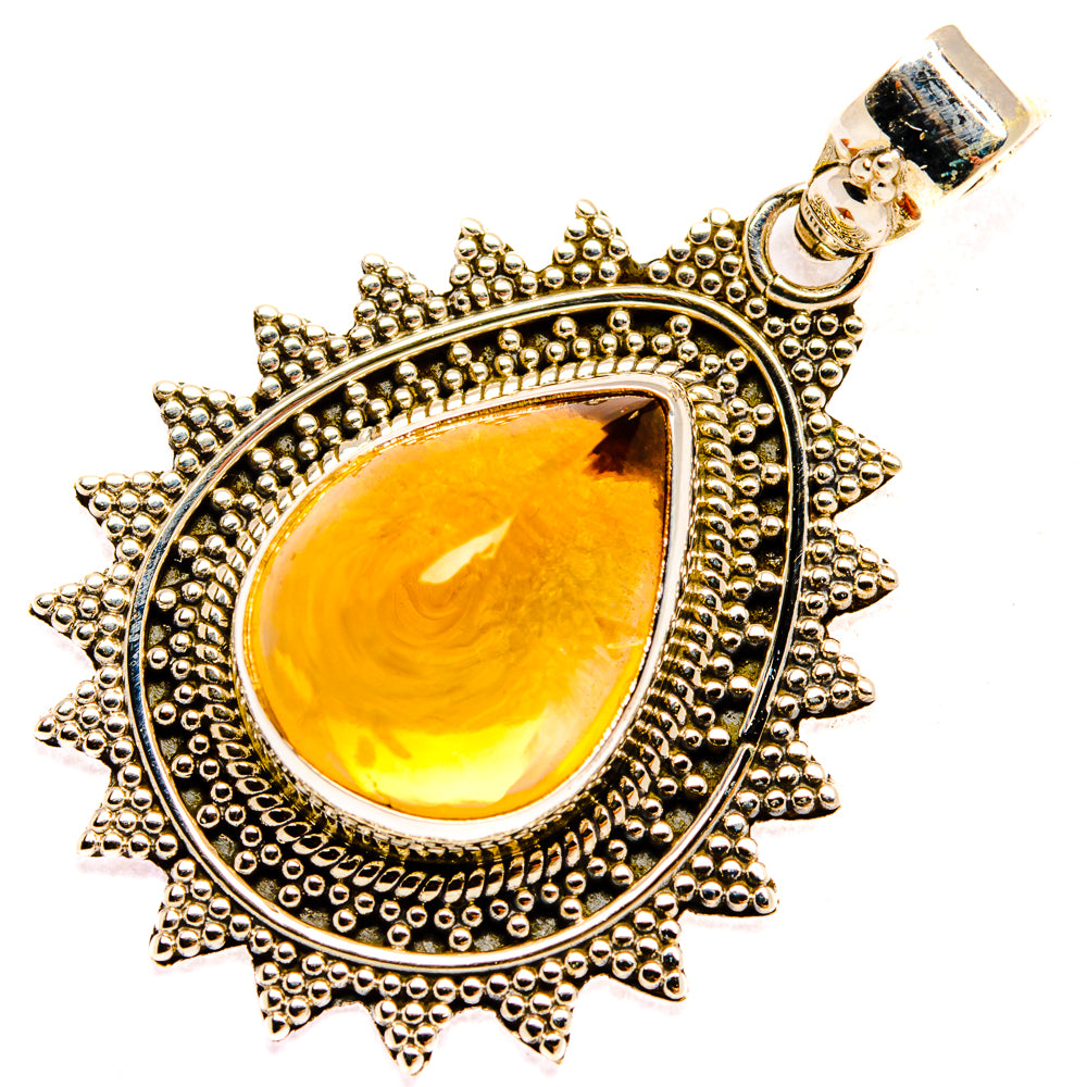 Citrine Sugarloaf Pendants handcrafted by Ana Silver Co - PD28274 - Photo 2