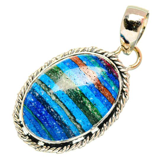Rainbow Calsilica Pendants handcrafted by Ana Silver Co - PD28292 - Photo 2
