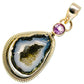 Coconut Geode Slice Pendants handcrafted by Ana Silver Co - PD28293 - Photo 2