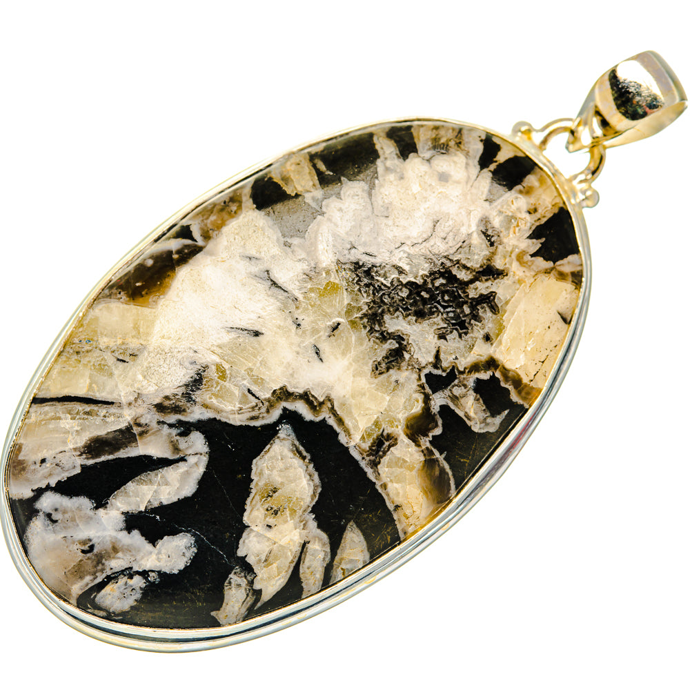 Chrysanthemum Stone Pendants handcrafted by Ana Silver Co - PD28310 - Photo 2
