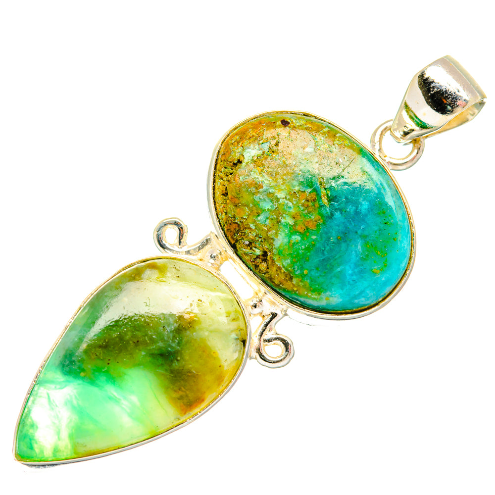 Peruvian Opal Pendants handcrafted by Ana Silver Co - PD28320 - Photo 2