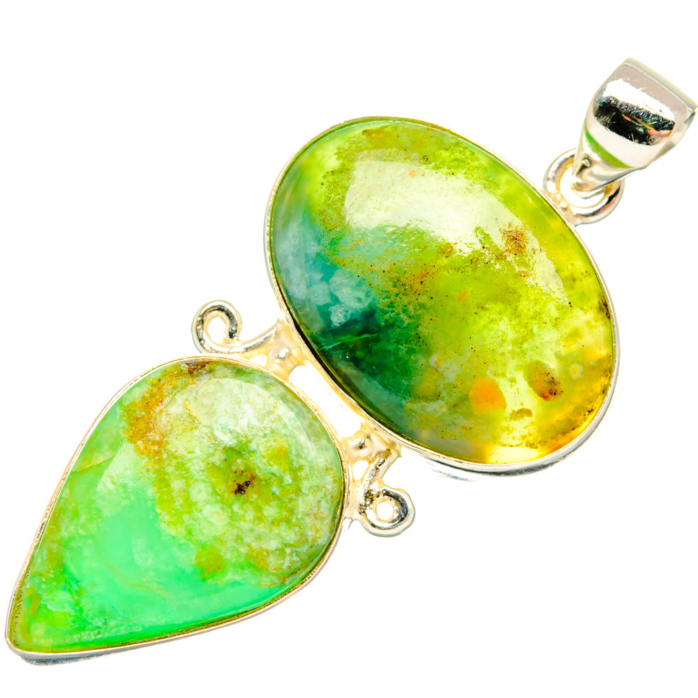Peruvian Opal Pendants handcrafted by Ana Silver Co - PD28330 - Photo 2