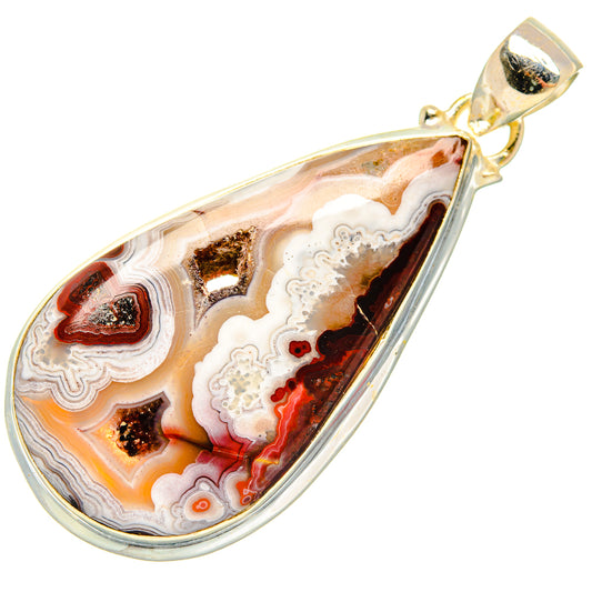 Crazy Lace Agate Pendants handcrafted by Ana Silver Co - PD28337 - Photo 2