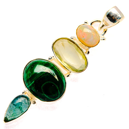 Malachite Pendants handcrafted by Ana Silver Co - PD28354 - Photo 2