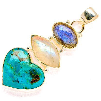 Chrysocolla Pendants handcrafted by Ana Silver Co - PD28356 - Photo 2