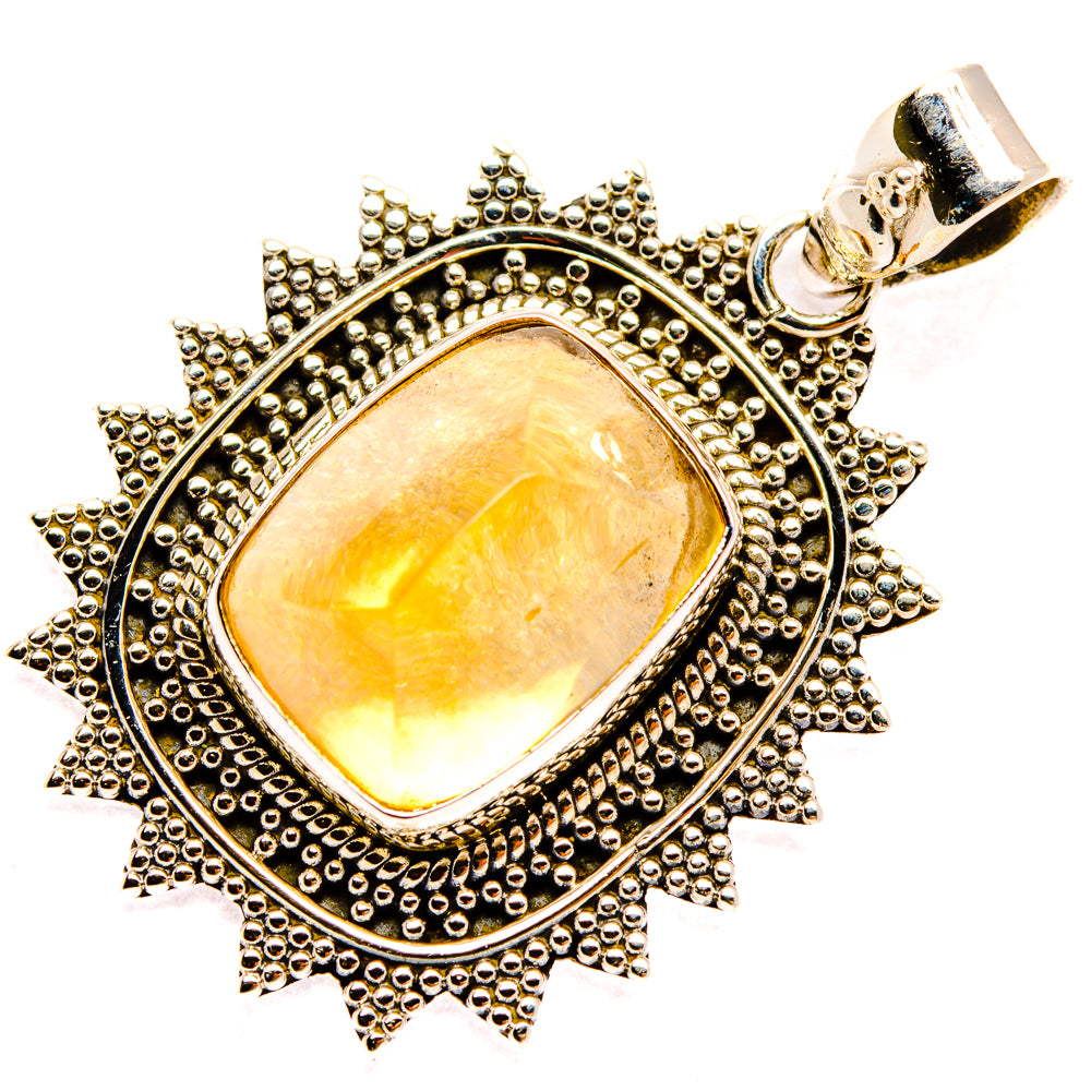Citrine Sugarloaf Pendants handcrafted by Ana Silver Co - PD28388 - Photo 2