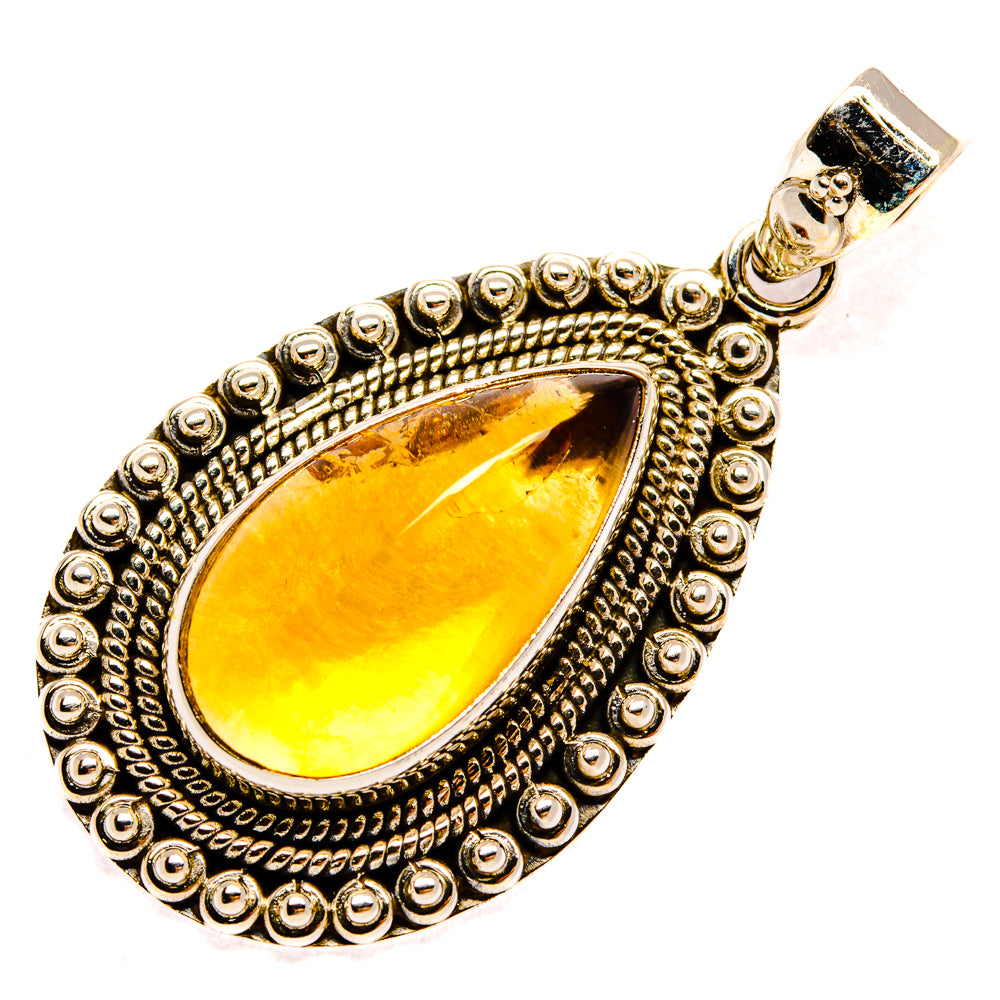 Citrine Sugarloaf Pendants handcrafted by Ana Silver Co - PD28389 - Photo 2