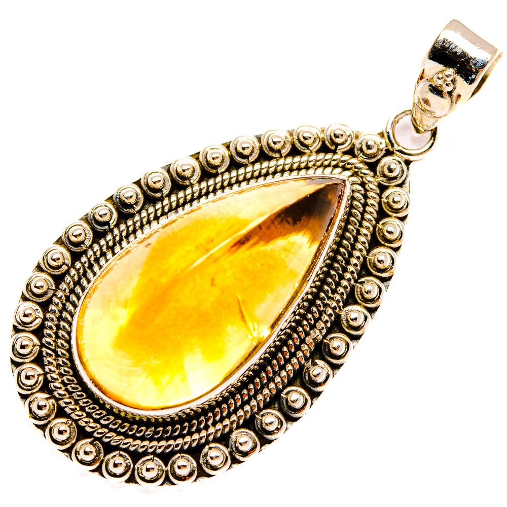 Citrine Sugarloaf Pendants handcrafted by Ana Silver Co - PD28390 - Photo 2