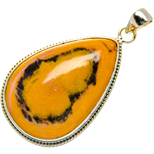 Bumble Bee Jasper Pendants handcrafted by Ana Silver Co - PD28408 - Photo 2