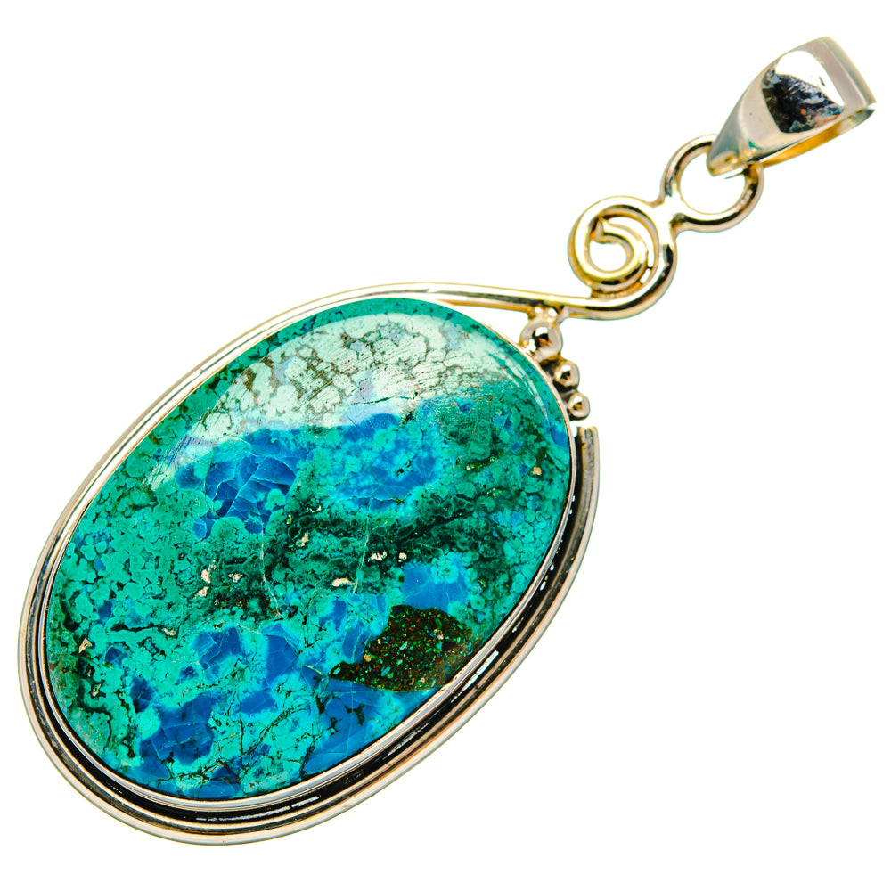 Chrysocolla Pendants handcrafted by Ana Silver Co - PD28415 - Photo 2
