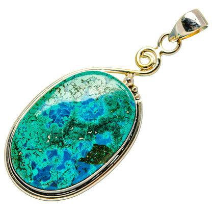 Chrysocolla Pendants handcrafted by Ana Silver Co - PD28415 - Photo 2