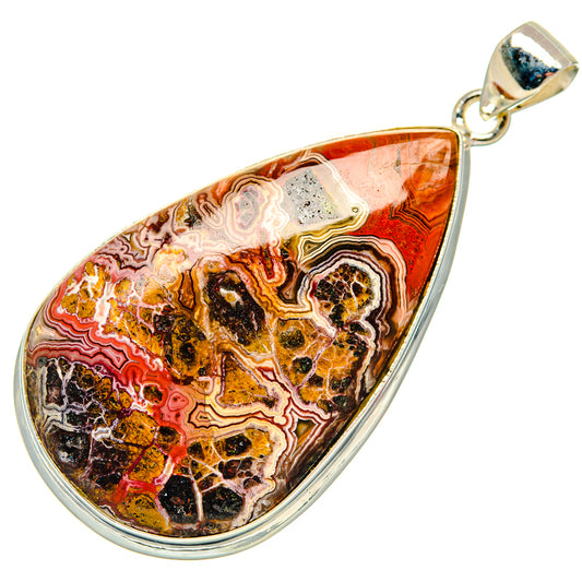 Crazy Lace Agate Pendants handcrafted by Ana Silver Co - PD28483 - Photo 2