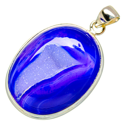 Purple Agate Druzy Pendants handcrafted by Ana Silver Co - PD28485 - Photo 2