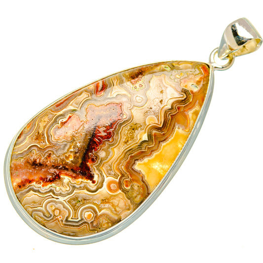 Crazy Lace Agate Pendants handcrafted by Ana Silver Co - PD28504 - Photo 2
