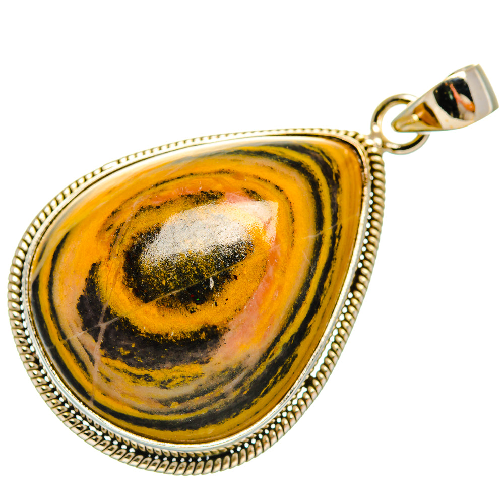 Bumble Bee Jasper Pendants handcrafted by Ana Silver Co - PD28506 - Photo 2