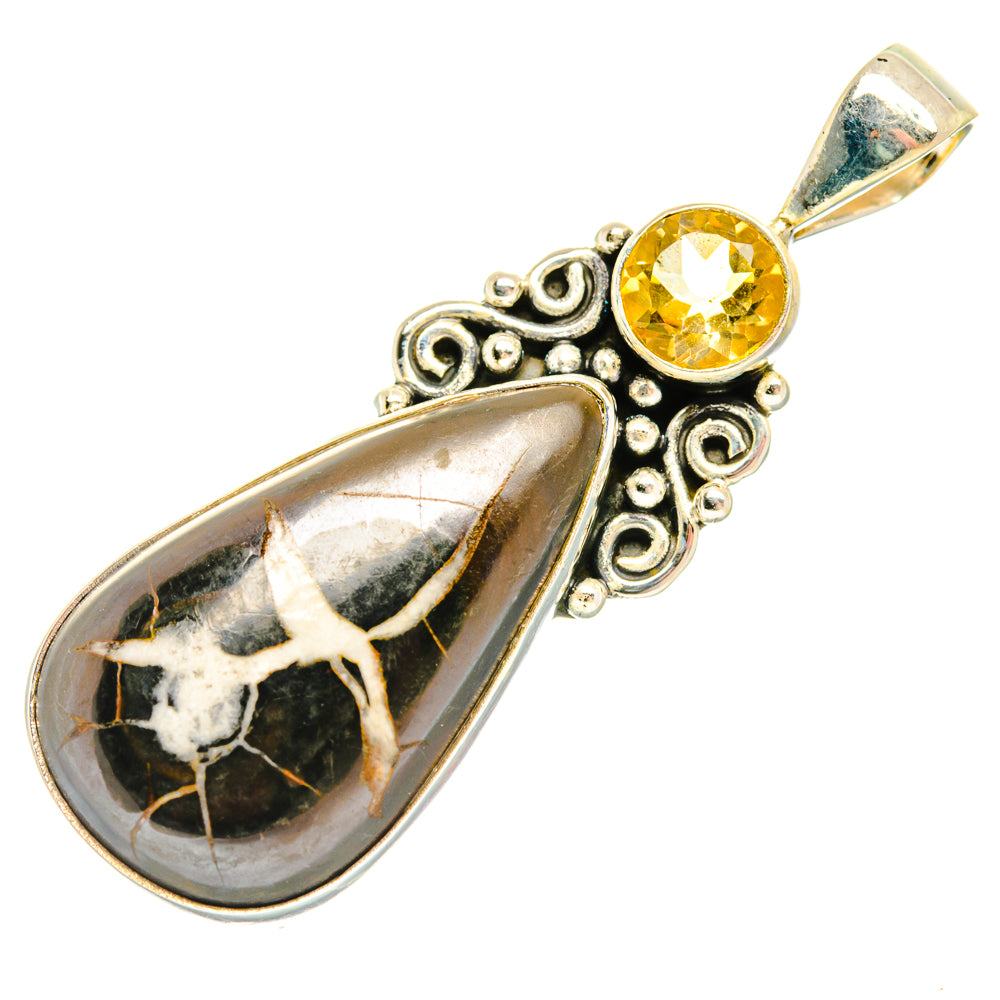 Septarian Geode Pendants handcrafted by Ana Silver Co - PD28519 - Photo 2