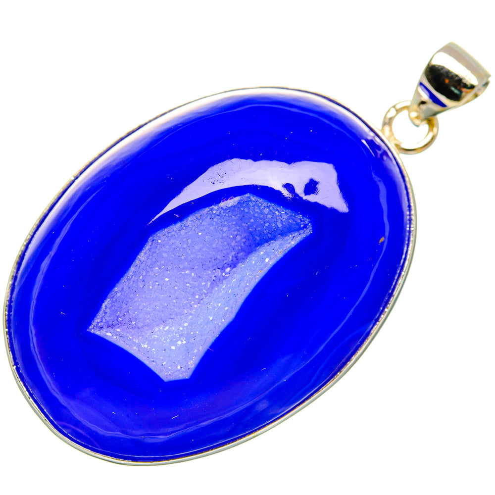 Purple Agate Druzy Pendants handcrafted by Ana Silver Co - PD28521 - Photo 2