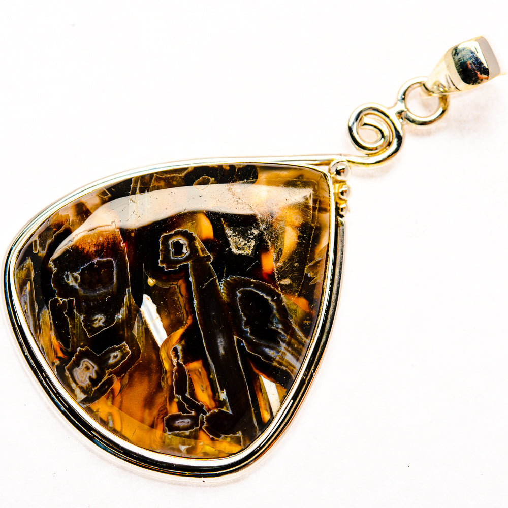 Turkish Tube Agate Pendants handcrafted by Ana Silver Co - PD28544 - Photo 2
