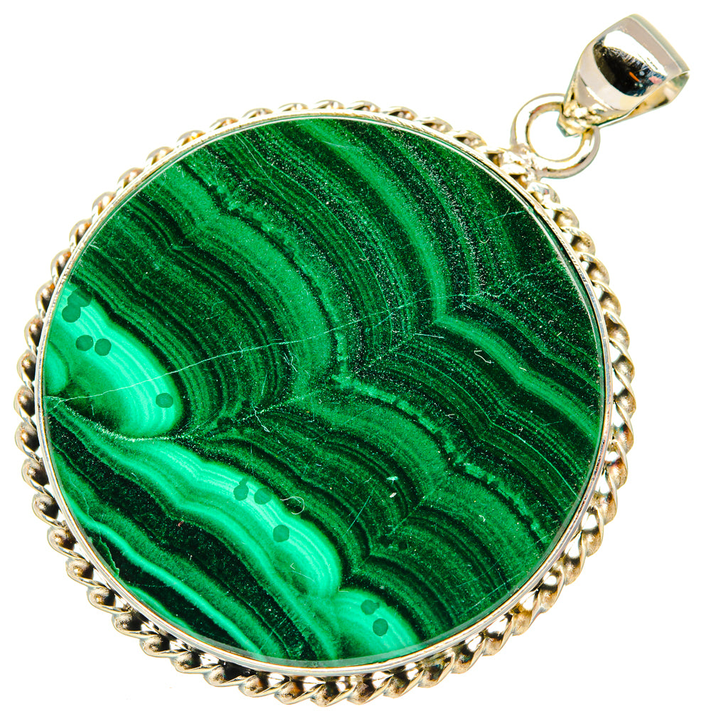 Malachite Pendants handcrafted by Ana Silver Co - PD28592 - Photo 2