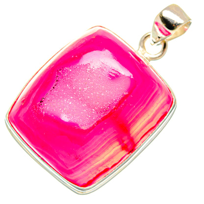 Pink Geode Druzy Pendants handcrafted by Ana Silver Co - PD28613 - Photo 2