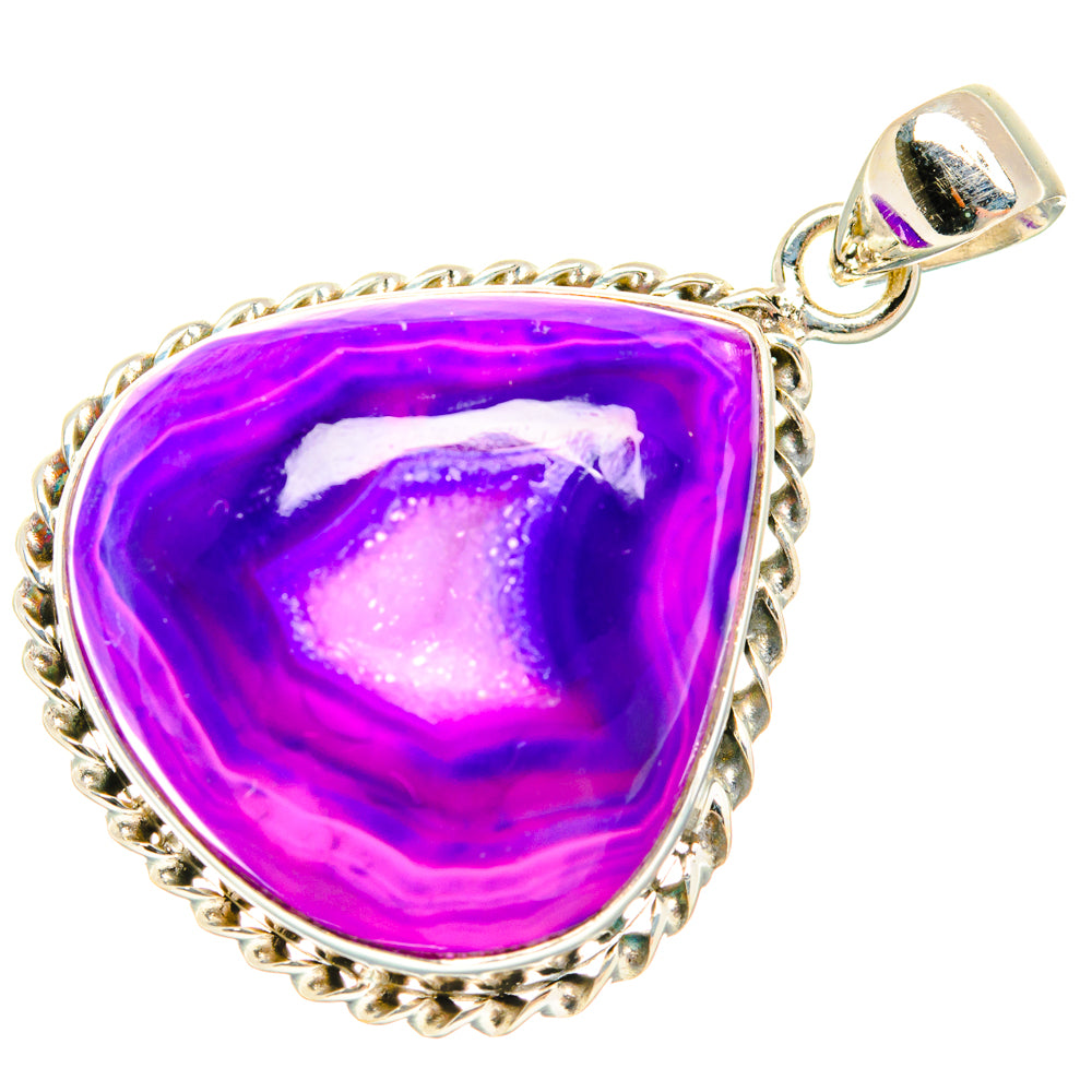 Purple Geode Druzy Pendants handcrafted by Ana Silver Co - PD28627 - Photo 2