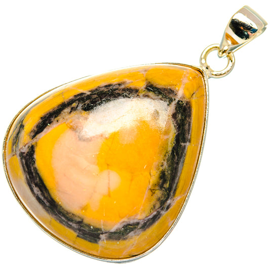 Bumble Bee Jasper Pendants handcrafted by Ana Silver Co - PD28643 - Photo 2