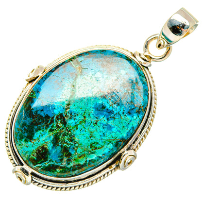 Chrysocolla Pendants handcrafted by Ana Silver Co - PD28662 - Photo 2