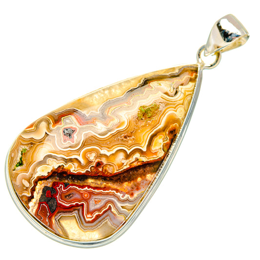 Crazy Lace Agate Pendants handcrafted by Ana Silver Co - PD28711 - Photo 2