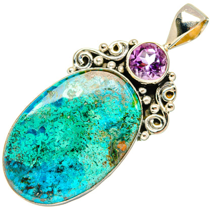 Chrysocolla Pendants handcrafted by Ana Silver Co - PD28716 - Photo 2