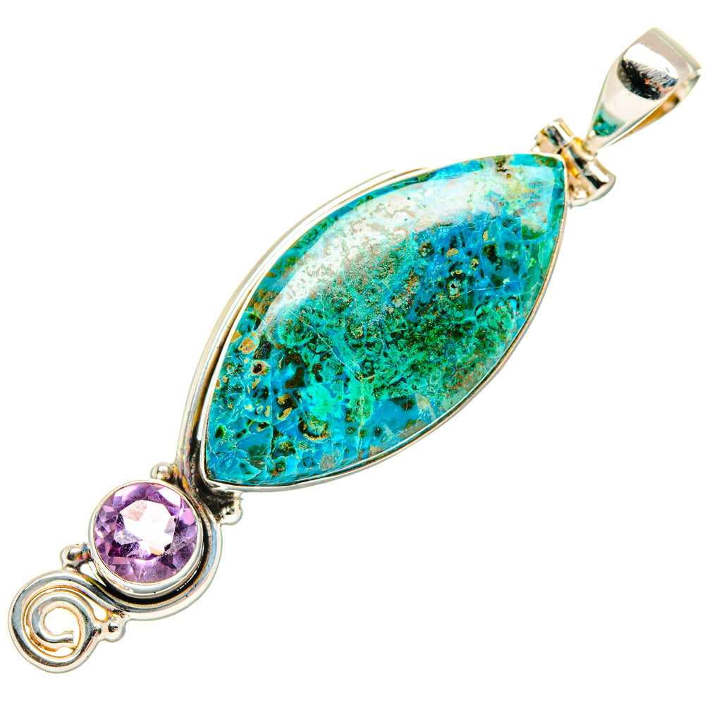 Chrysocolla Pendants handcrafted by Ana Silver Co - PD28718 - Photo 2