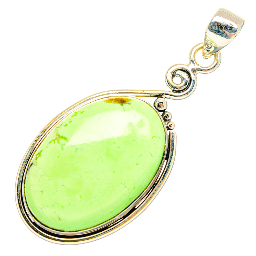 Lemon Chrysoprase Pendants handcrafted by Ana Silver Co - PD28719 - Photo 2
