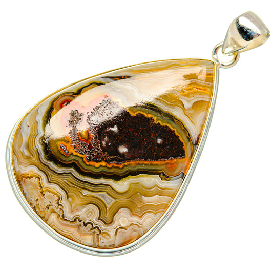 Laguna Lace Agate Pendants handcrafted by Ana Silver Co - PD28722 - Photo 2