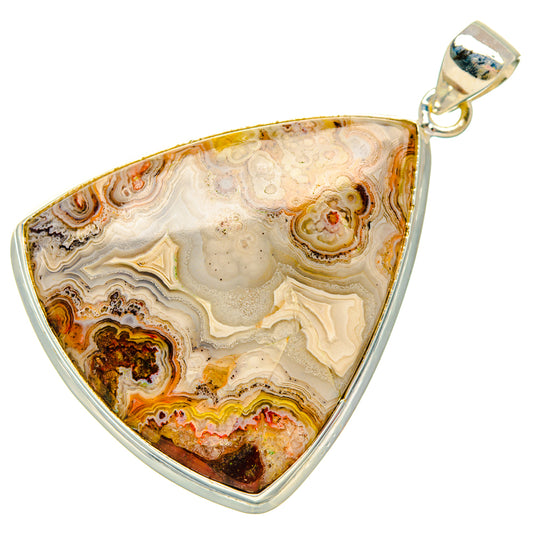 Laguna Lace Agate Pendants handcrafted by Ana Silver Co - PD28735 - Photo 2