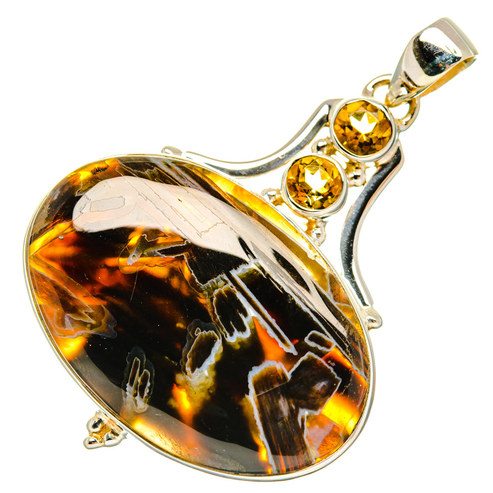 Turkish Tube Agate Pendants handcrafted by Ana Silver Co - PD28747 - Photo 2