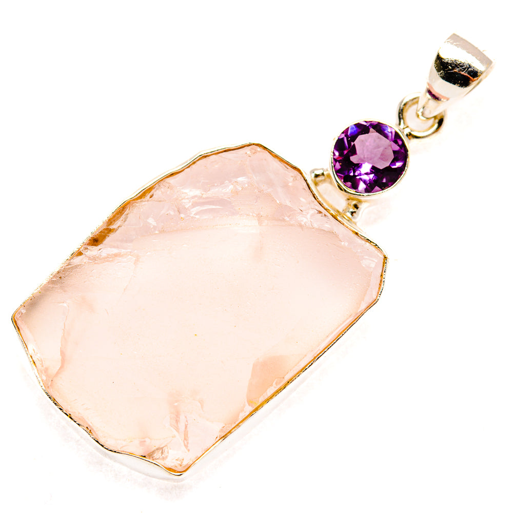 Rose Quartz Pendants handcrafted by Ana Silver Co - PD28797 - Photo 2