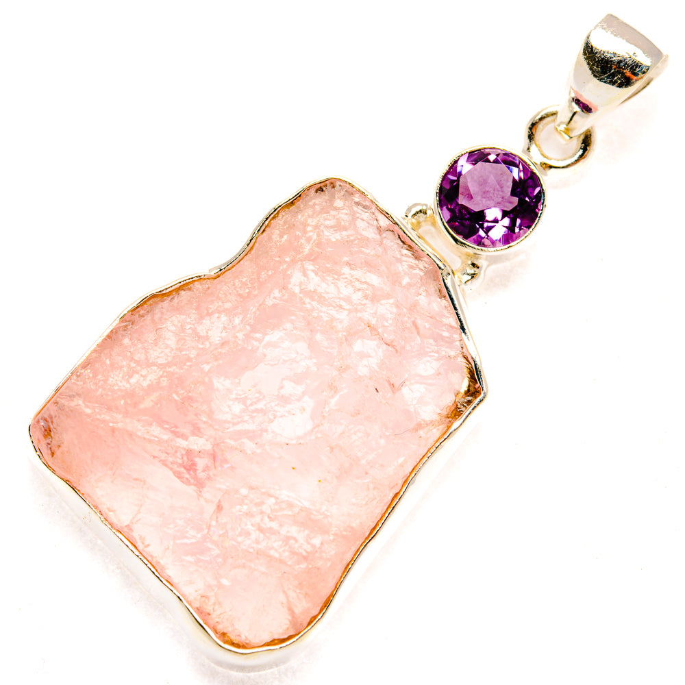 Rose Quartz Pendants handcrafted by Ana Silver Co - PD28798 - Photo 2