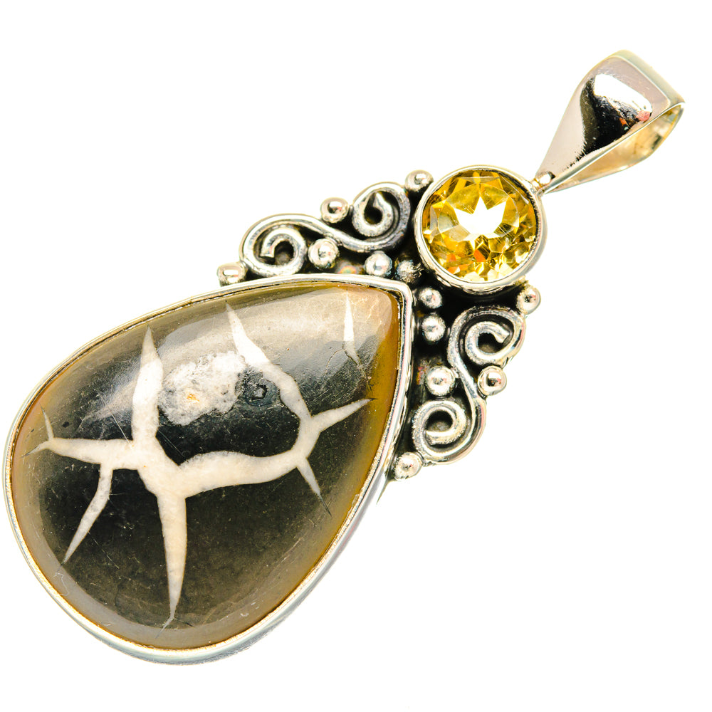 Septarian Geode Pendants handcrafted by Ana Silver Co - PD28873 - Photo 2