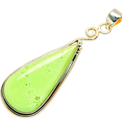 Lemon Chrysoprase Pendants handcrafted by Ana Silver Co - PD28878 - Photo 2