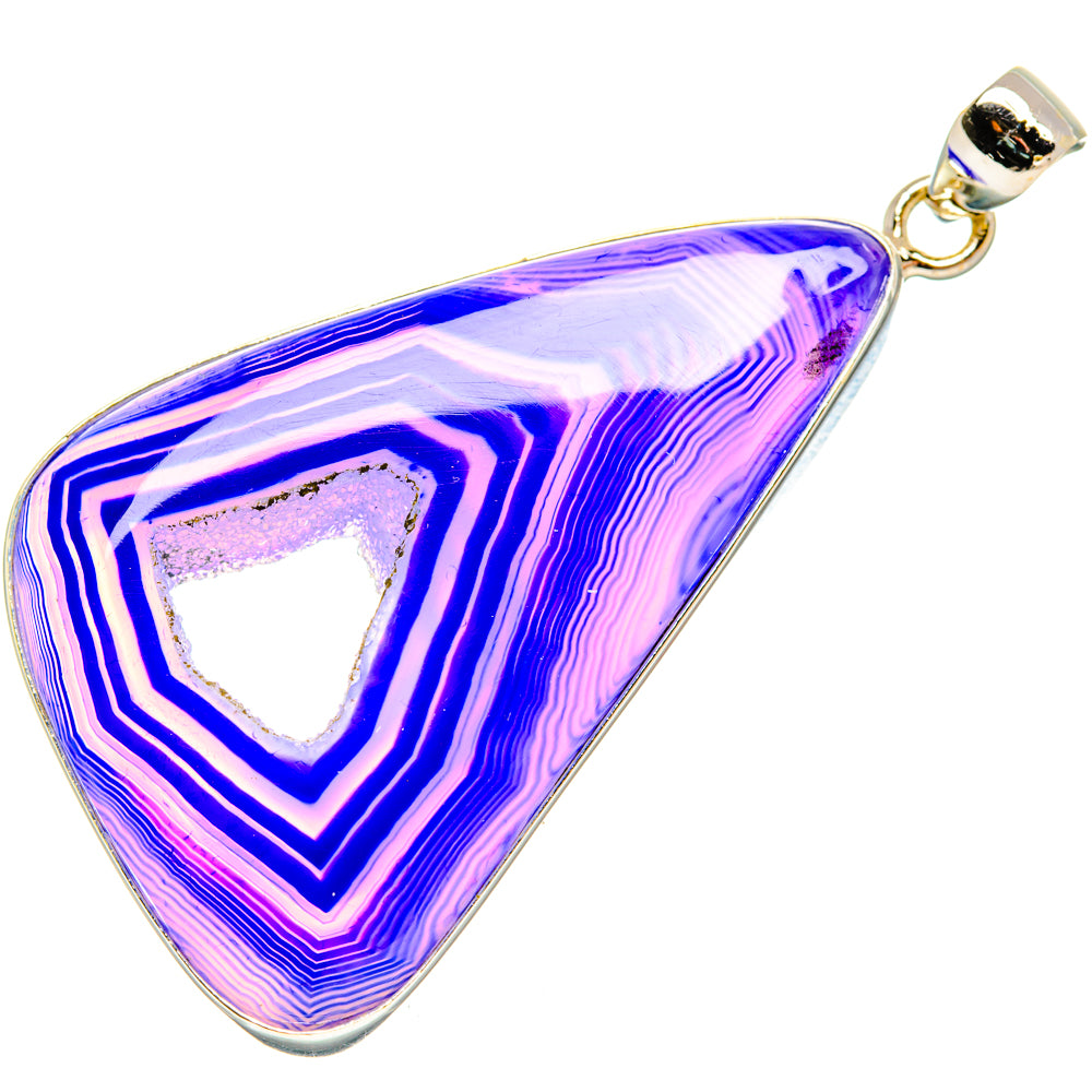 Purple Botswana Agate Pendants handcrafted by Ana Silver Co - PD28887 - Photo 2