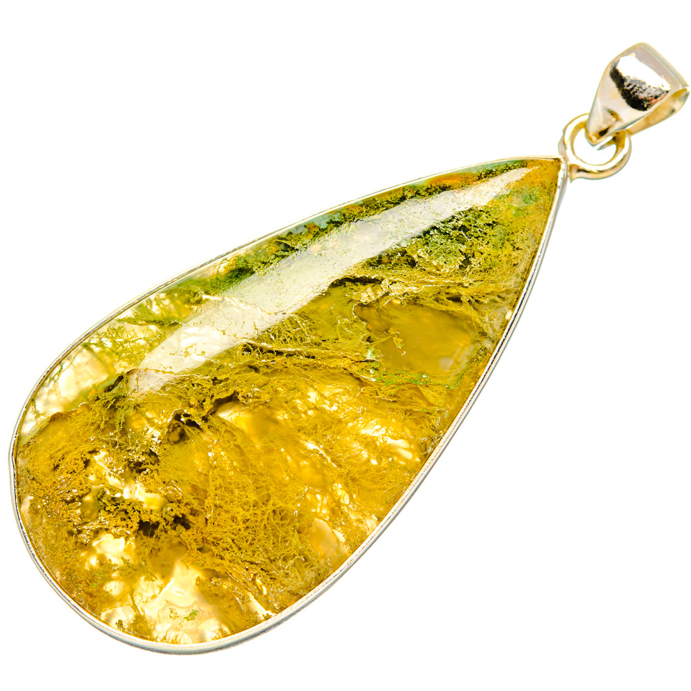 Green Moss Agate Pendants handcrafted by Ana Silver Co - PD28888 - Photo 2