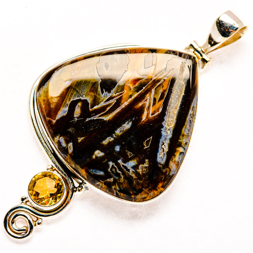 Turkish Tube Agate Pendants handcrafted by Ana Silver Co - PD28902 - Photo 2