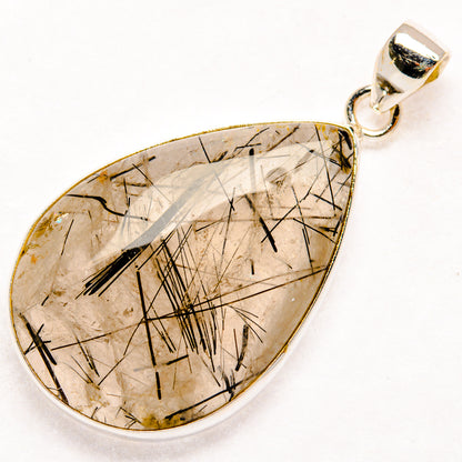 Tourmalinated Quartz Pendants handcrafted by Ana Silver Co - PD28907 - Photo 2