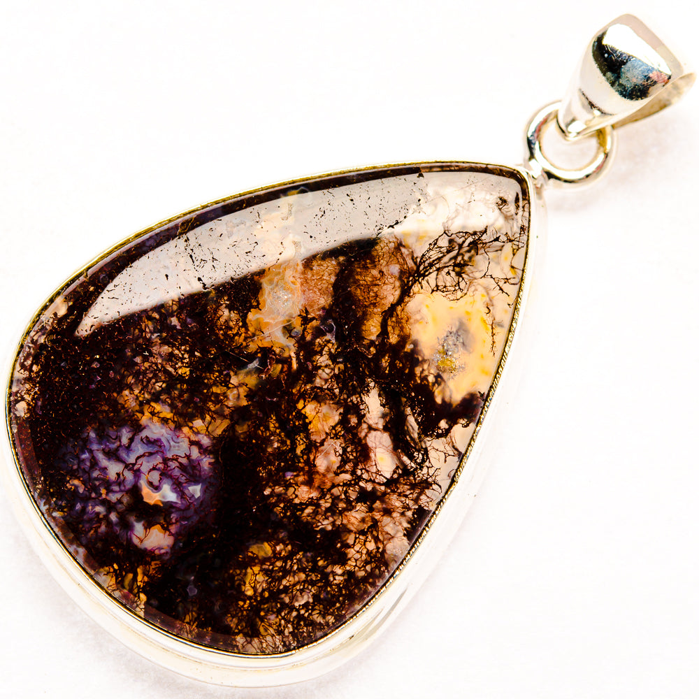 Moss Agate Pendants handcrafted by Ana Silver Co - PD28916 - Photo 2