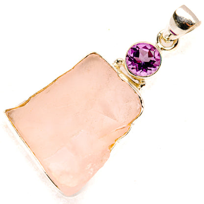 Rose Quartz Pendants handcrafted by Ana Silver Co - PD28929 - Photo 2