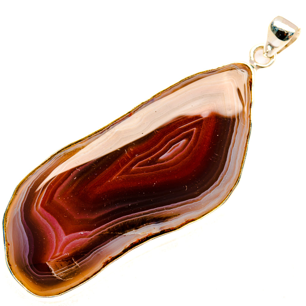 Botswana Agate Pendants handcrafted by Ana Silver Co - PD28932 - Photo 2