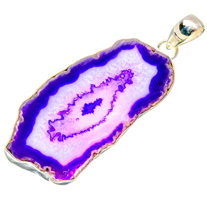 Purple Geode Slice Pendants handcrafted by Ana Silver Co - PD28958 - Photo 2