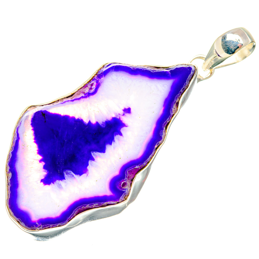 Purple Geode Slice Pendants handcrafted by Ana Silver Co - PD28961 - Photo 2