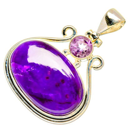 Sugilite, Amethyst Pendants handcrafted by Ana Silver Co - PD29025 - Photo 2