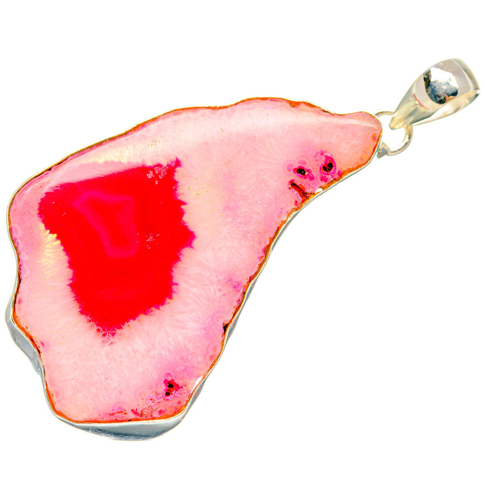 Pink Geode Slice Pendants handcrafted by Ana Silver Co - PD29044 - Photo 2